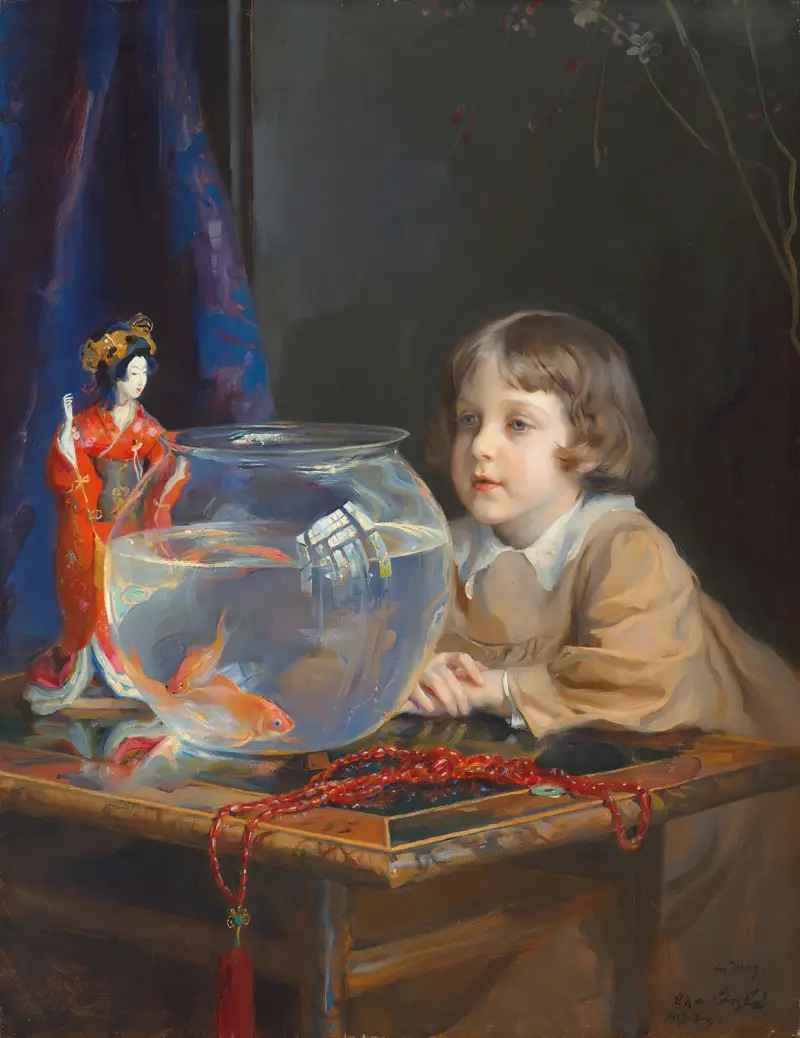 John de Laszlo and a Goldfish Bowl av Philip Alexius de László