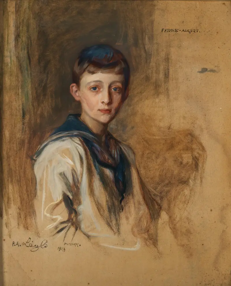 Portrait of Frederik-August Graf zu Rantzau (1895-1945) as a Child in a Sailor’s Suit av Philip Alexius de László