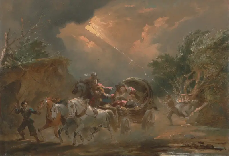 Kusk v bouřce, Philip James de Loutherbourg