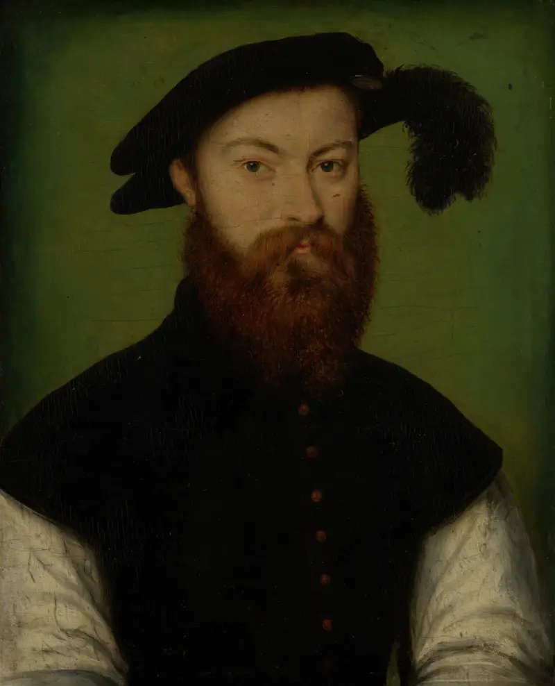 Portrait of a Man with a Black-Plumed Hat av Corneille de Lyon