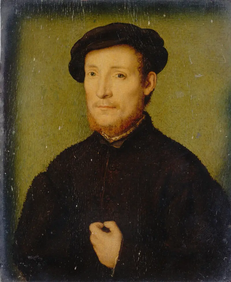 Bildnis eines Mannes mit der Hand auf der Brust von Corneille de Lyon
