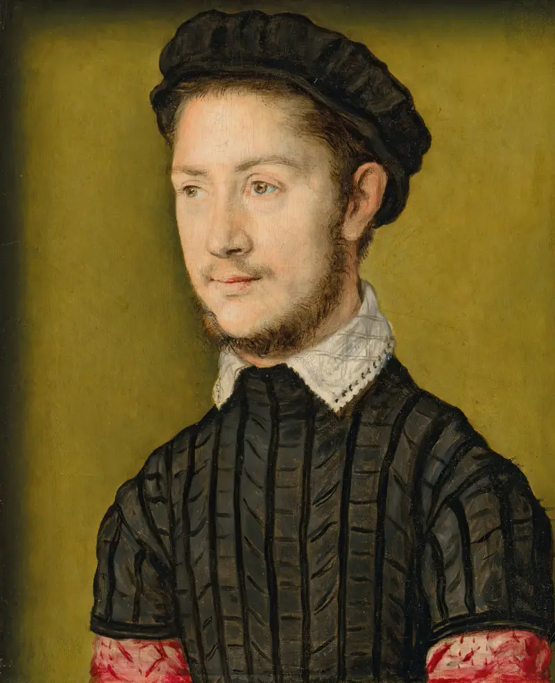 Portrait Of A Young Man, Probably An Officer Royal av Corneille de Lyon