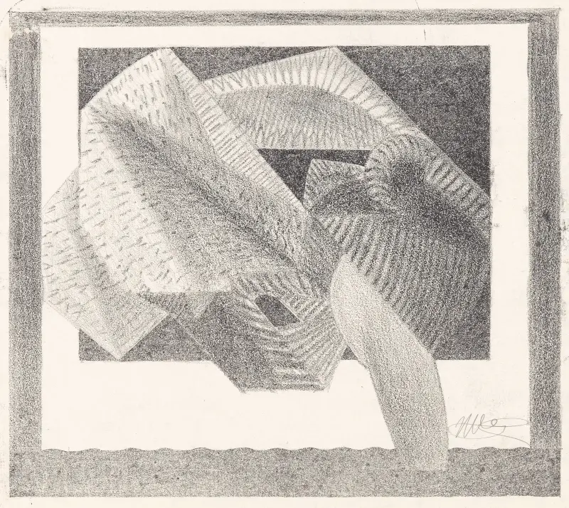 Geabstraheerde vogel av Samuel Jessurun de Mesquita