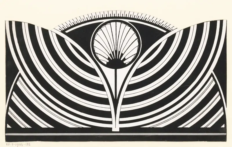 Stylizowany motyw kwiatowy, 1905 – nr 2, Samuel Jessurun de Mesquita