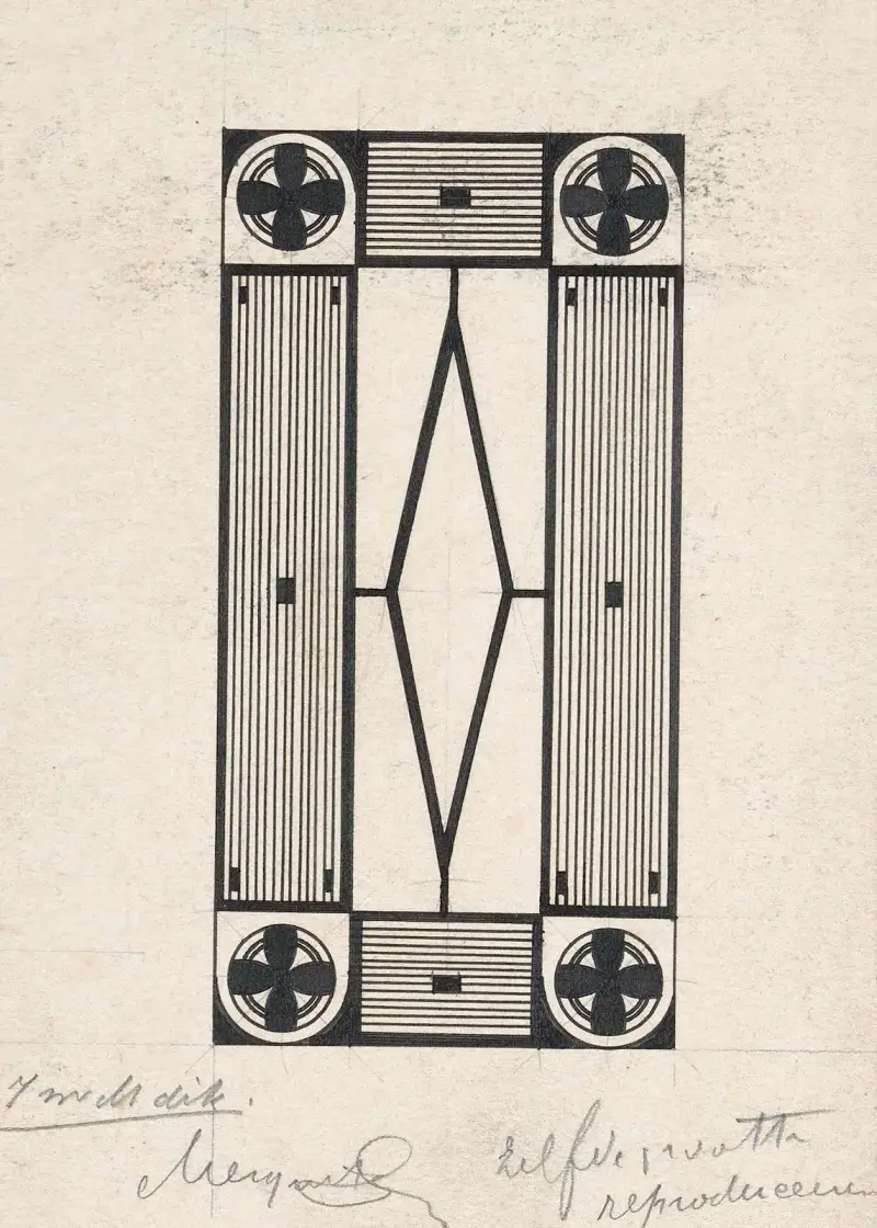 Ornament z kwiatem, Samuel Jessurun de Mesquita
