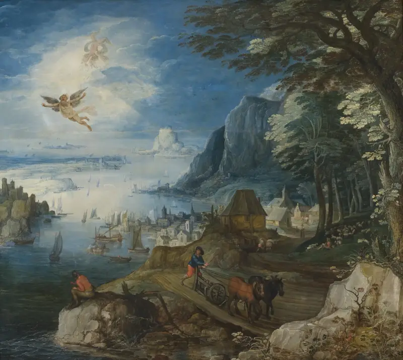 Landscape with the Fall of Icarus av Joos de Momper