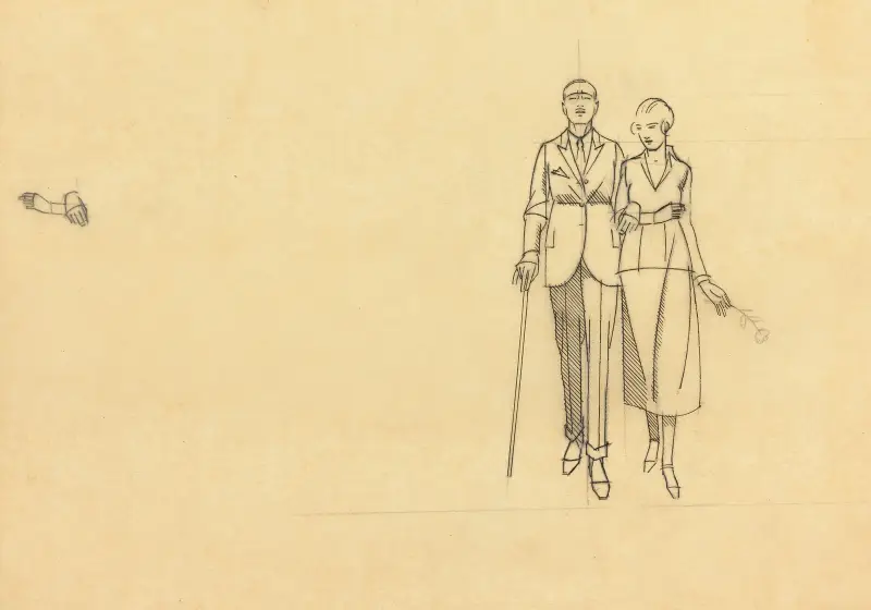 Bernard Boutet de Monvel och hans fästmö Delfina på promenad av Bernard Boutet de Monvel