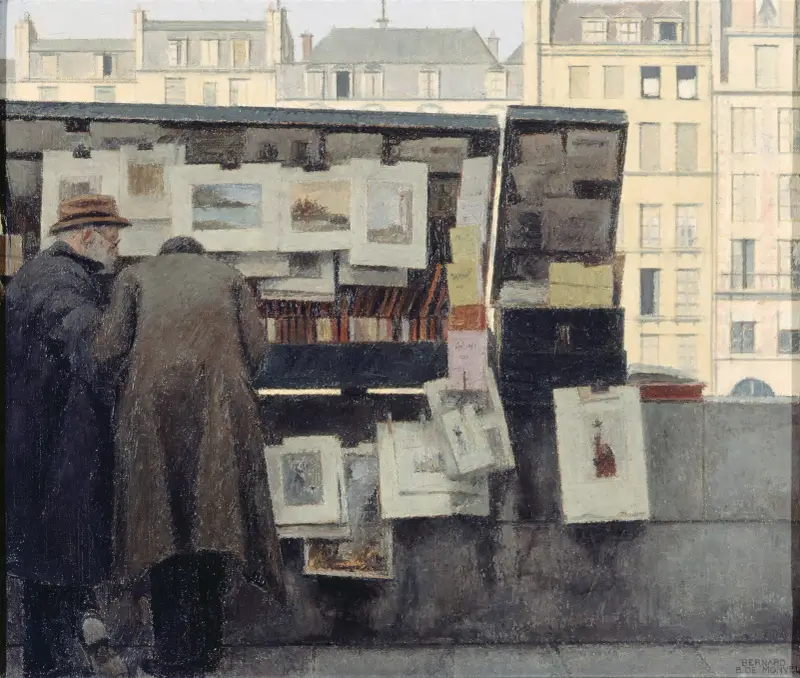 Bouquiniste sur le quai des Grands-Augustins av Bernard Boutet de Monvel