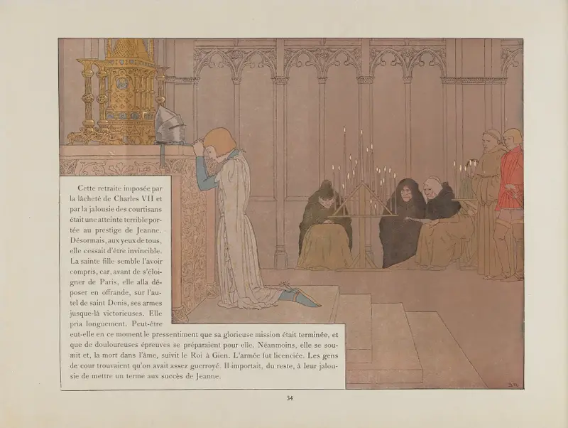 Jeanne d’Arc Pl. 31 von Louis Maurice Boutet de Monvel