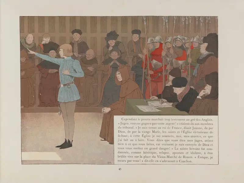 Jeanne d'Arc Pl. 42 von Louis Maurice Boutet de Monvel