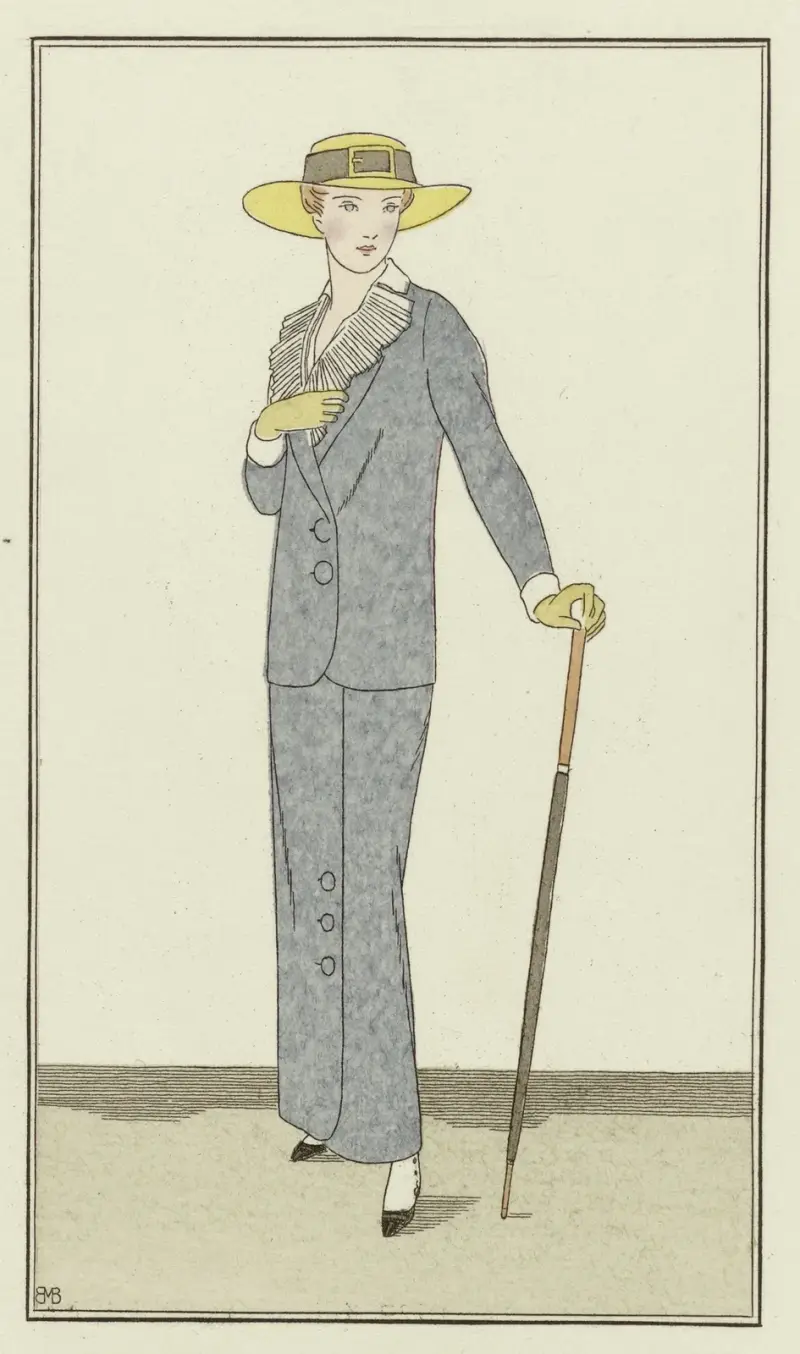 Journal des Dames et des Modes, 1912, Costumes Parisiens, no. 7 av Bernard Boutet de Monvel
