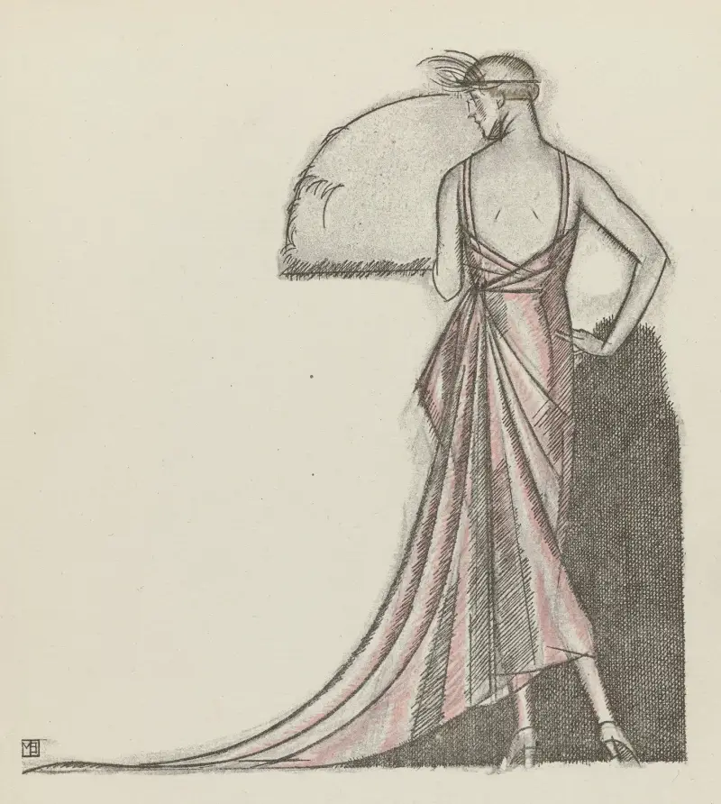 Une robe du soir de Worth, 1920 – nr 2 av Bernard Boutet de Monvel