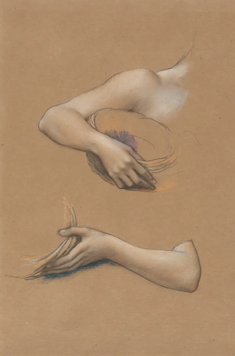 Study of Arms for ‘The Cadence of Autumn’, 1905 – nr 2 av Evelyn De Morgan
