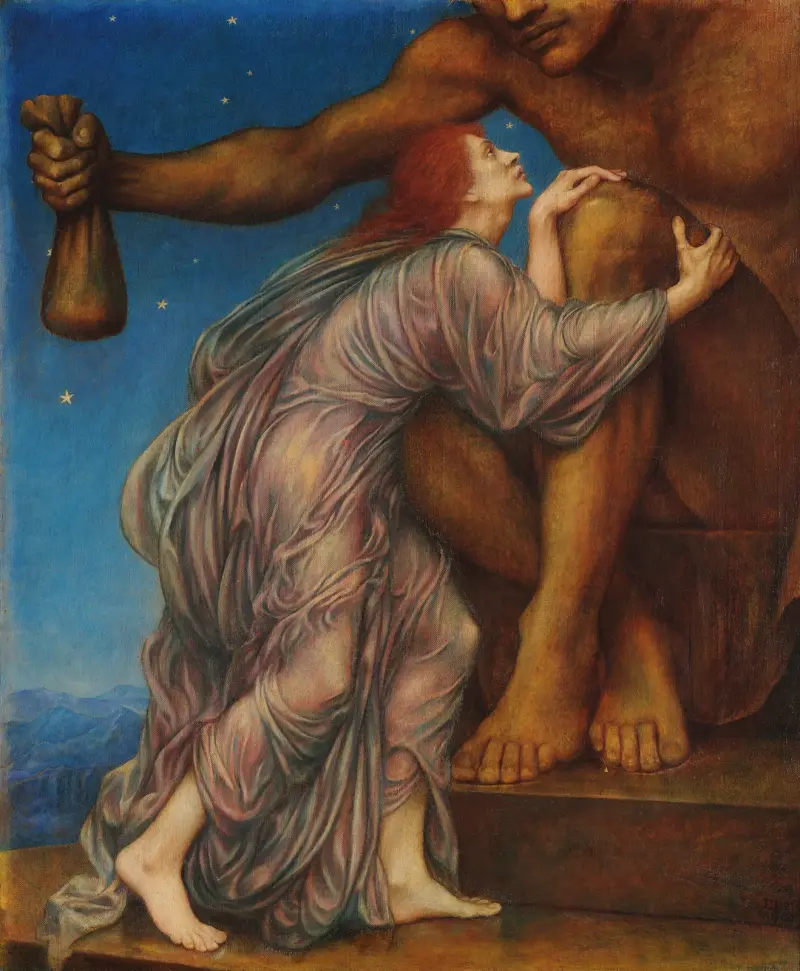 The worship of Mammon av Evelyn De Morgan