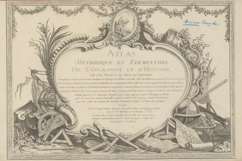 Atlas méthodique et elémentaire de géographie et d’histoire – Titlepage av Claude Buy de Mornas