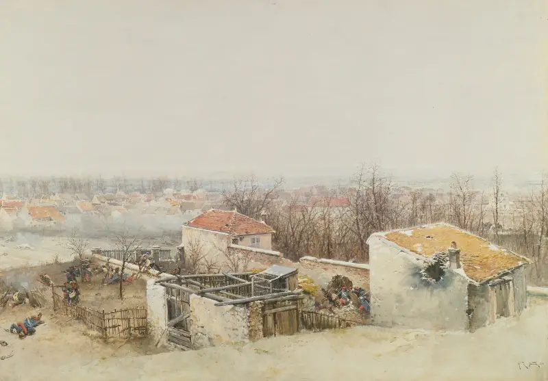 Champigny; en studie till panoramat över slaget vid Champigny av Alphonse Marie de Neuville