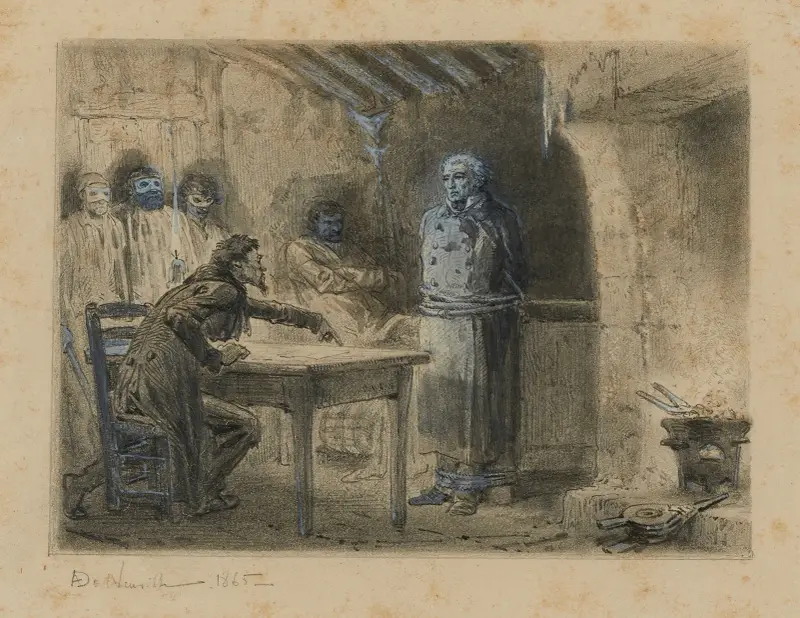 Jean Valjean chez Thénardier Le guet-apens av Alphonse Marie de Neuville