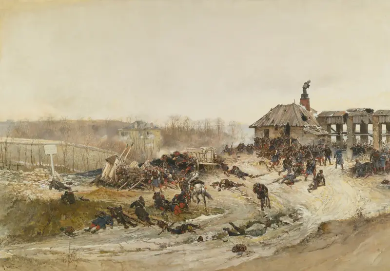 Kalkugnen; en studie till panoramat över slaget vid Champigny av Alphonse Marie de Neuville