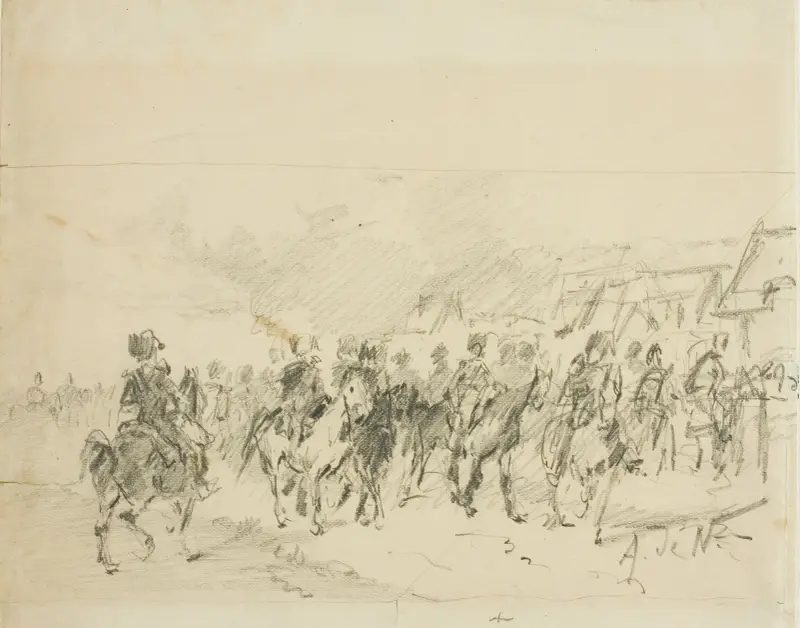 Jeździec na koniu, Alphonse Marie de Neuville