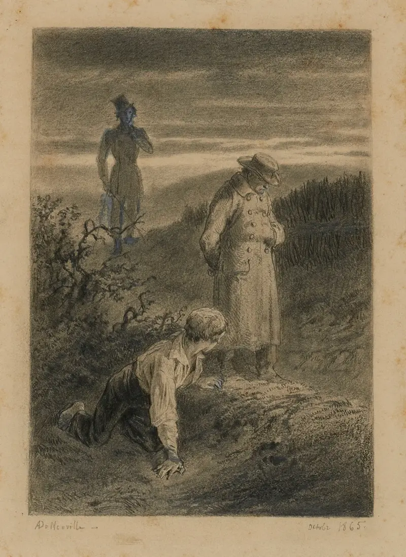 Montparnasse à la chasse. Matka Plutarque nie ma trudności z wyjaśnieniem zjawiska, Alphonse Marie de Neuville