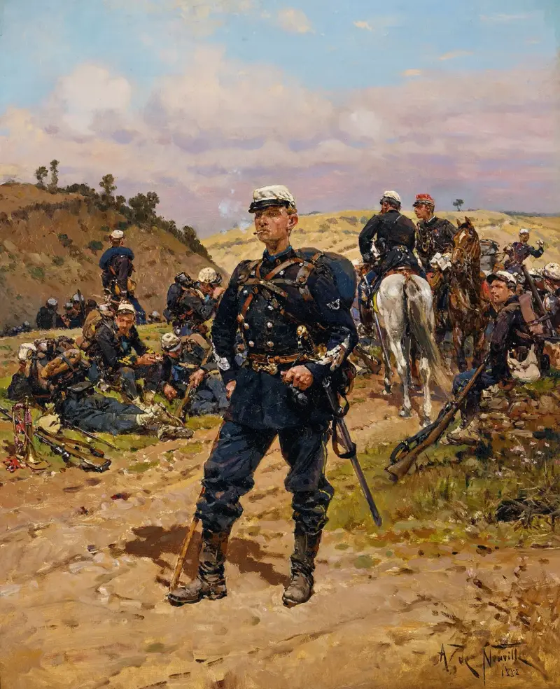 Sergent major de chasseur à pied av Alphonse Marie de Neuville