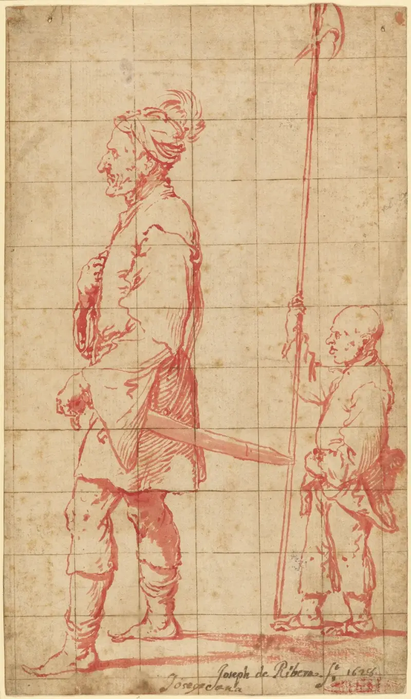 En potentat åtföljd av sin hillebardbärare av Jusepe de Ribera