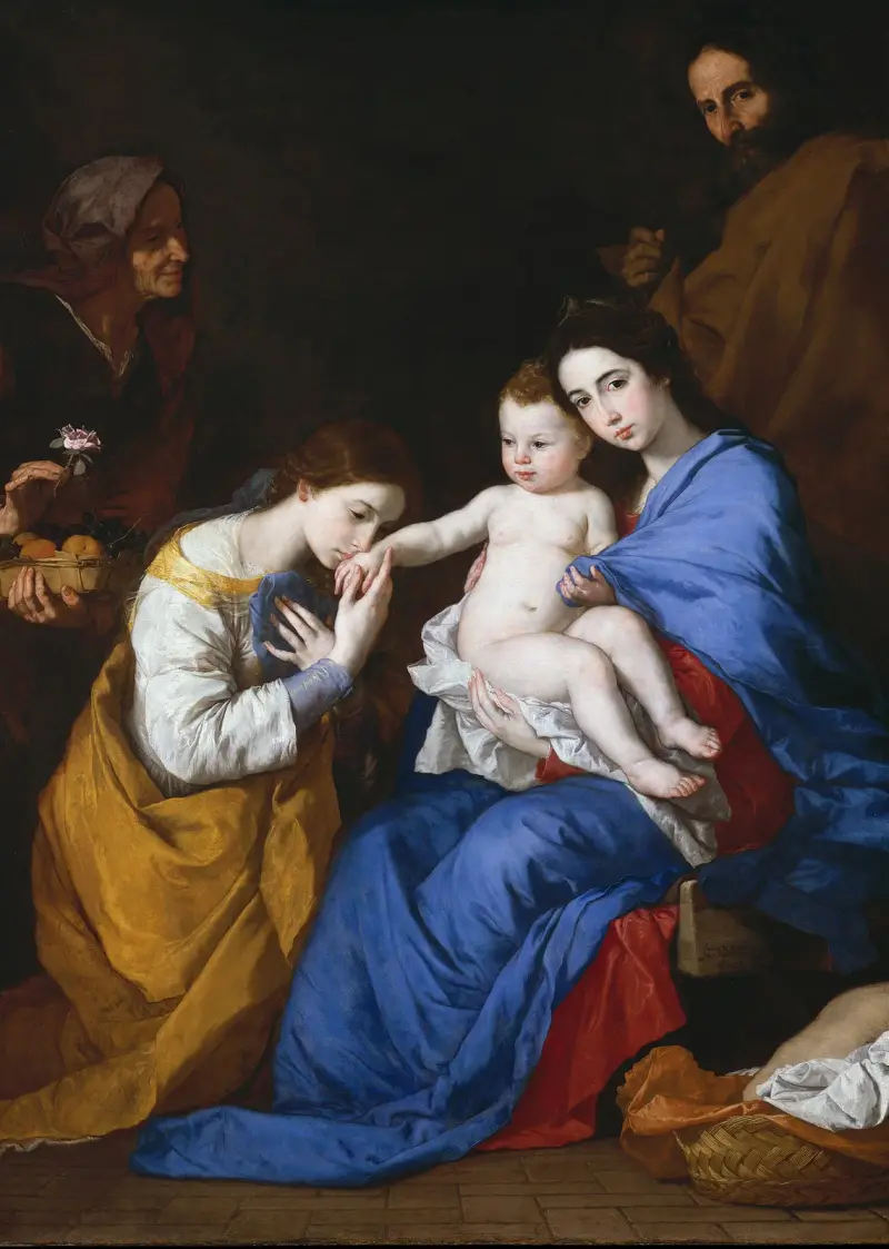 Die Heilige Familie mit der heiligen Anna und der heiligen Katharina von Alexandrien von Jusepe de Ribera