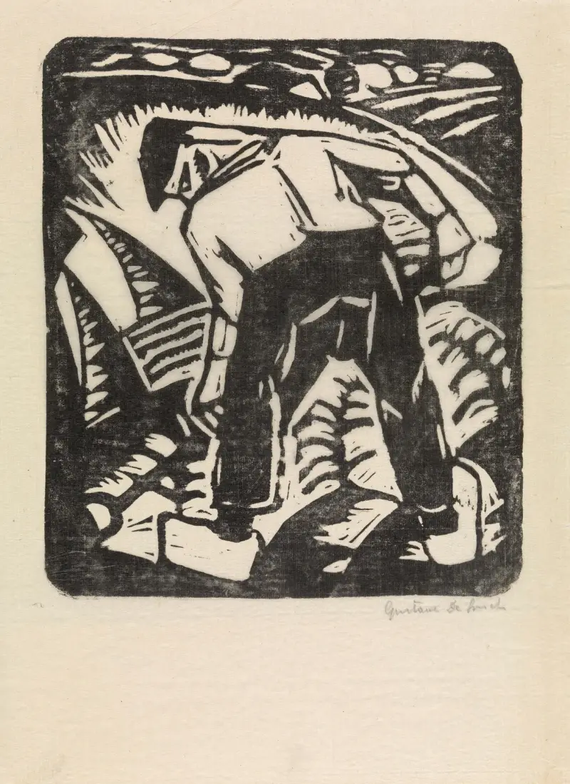 Potatisupptagaren eller bonden av Gustave De Smet