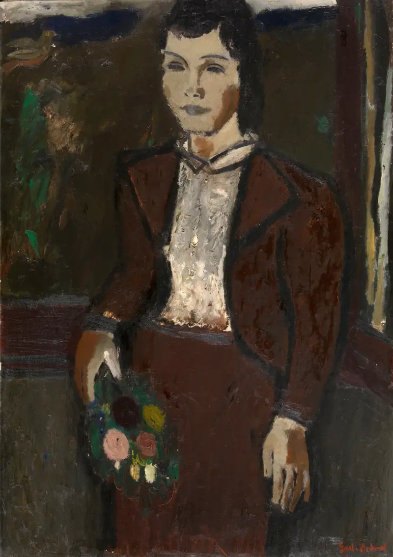 Girl with a Bouquet av Gustave De Smet