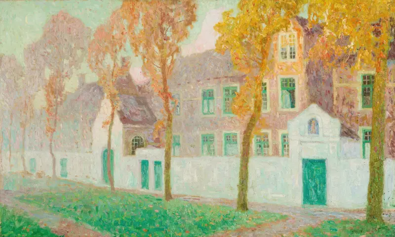 Béguinage i Brygge av Gustave De Smet