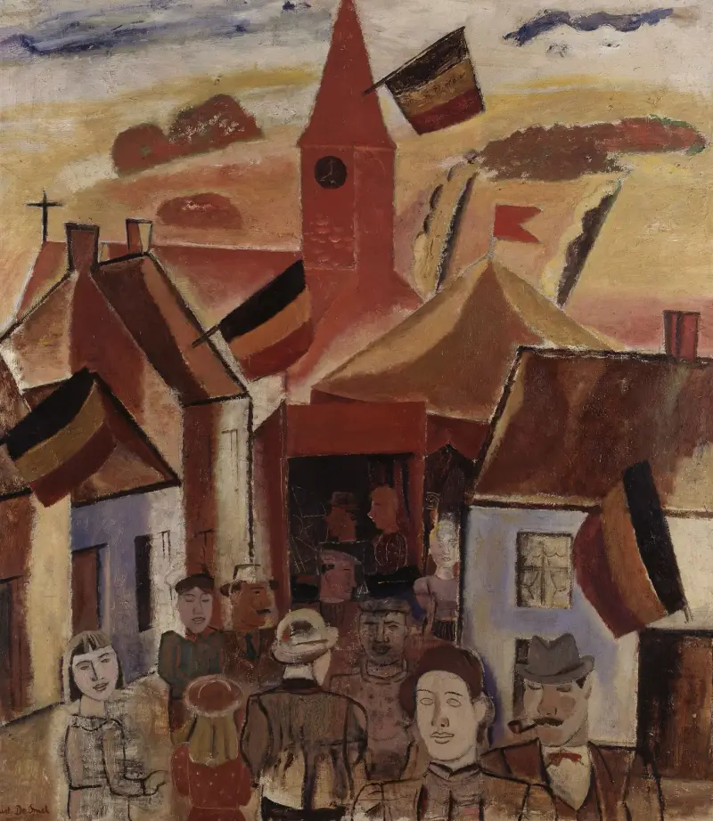 Bymarknad av Gustave De Smet