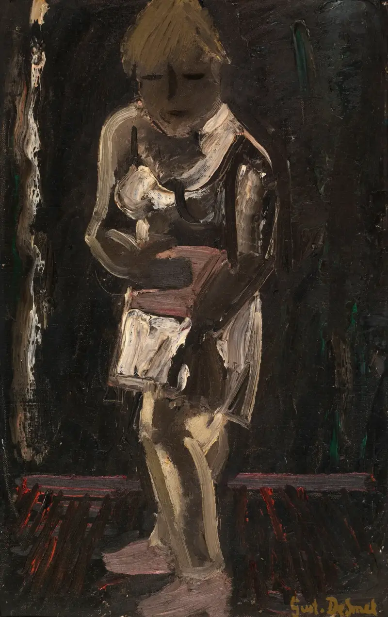 White Shirt on Black Ground av Gustave De Smet