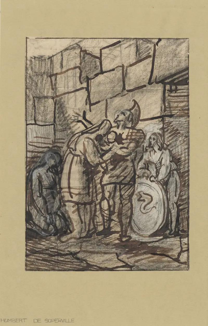 Hektors farväl till Andromache av David Humbert de Superville
