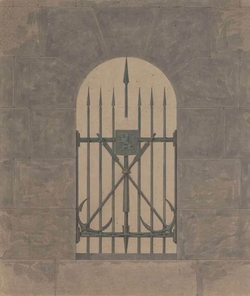 Bronzetor (Entwurf für das Amsterdamer Stadthaus) von David Humbert de Superville