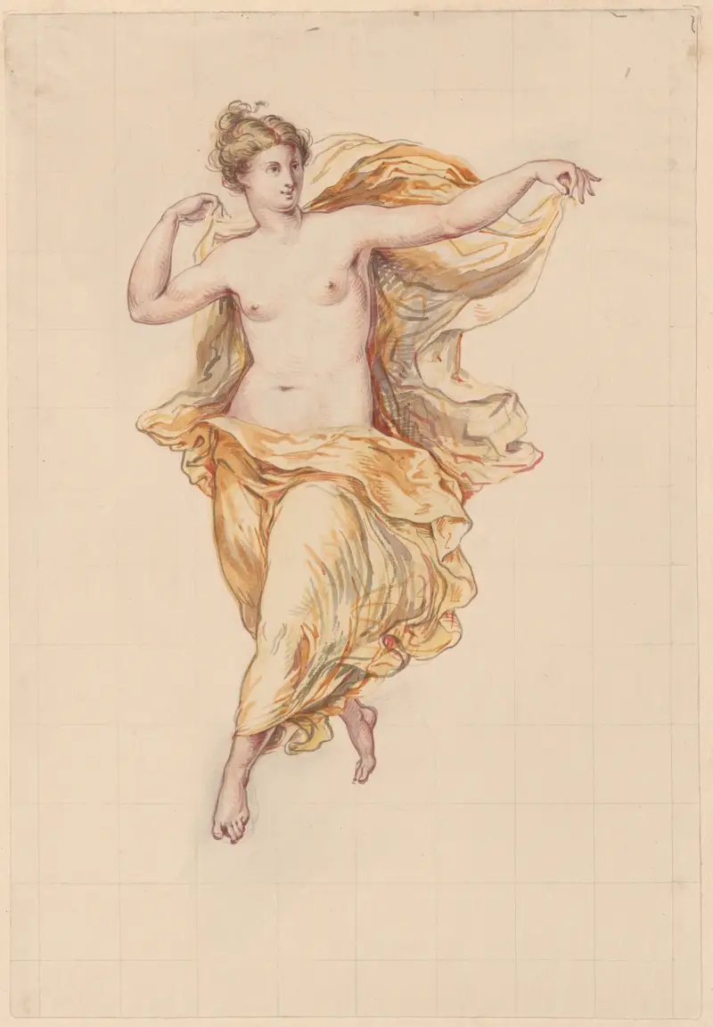 Dancing woman or nymph av David Humbert de Superville