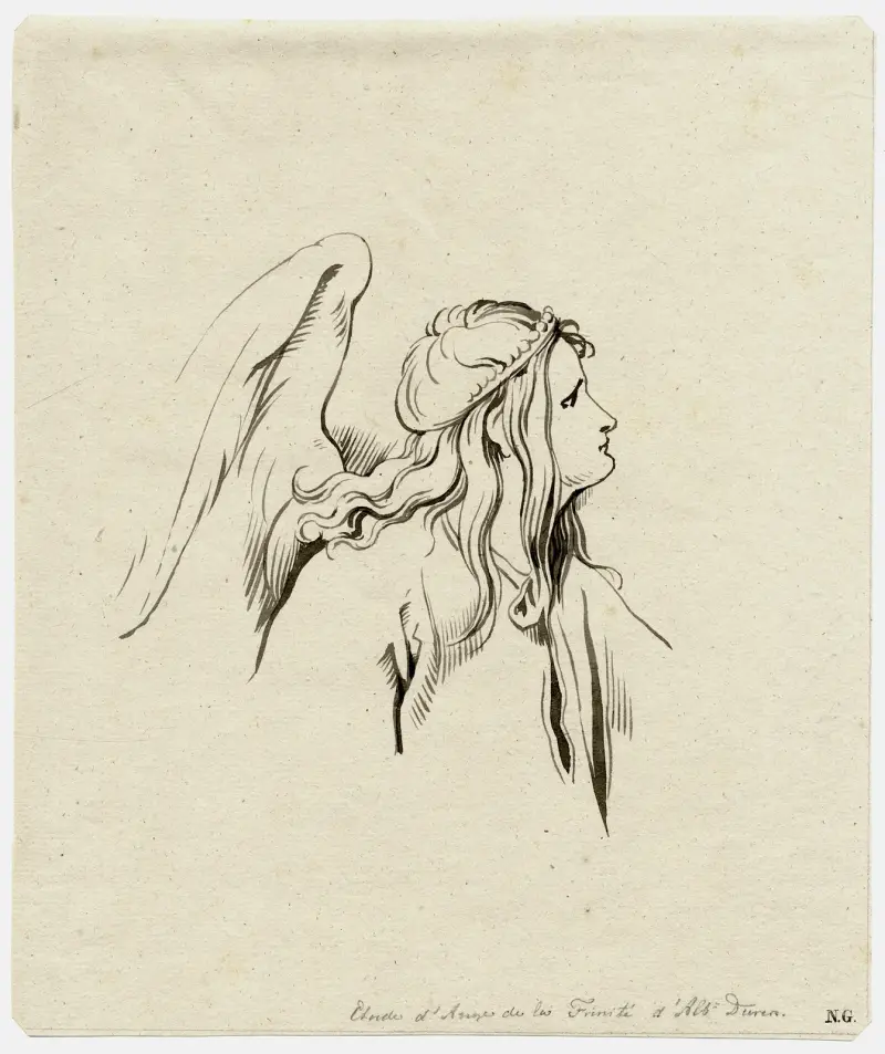 Ängel, halvfigur av David Humbert de Superville