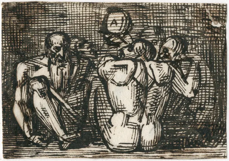 Grupp sittande figurer av David Humbert de Superville