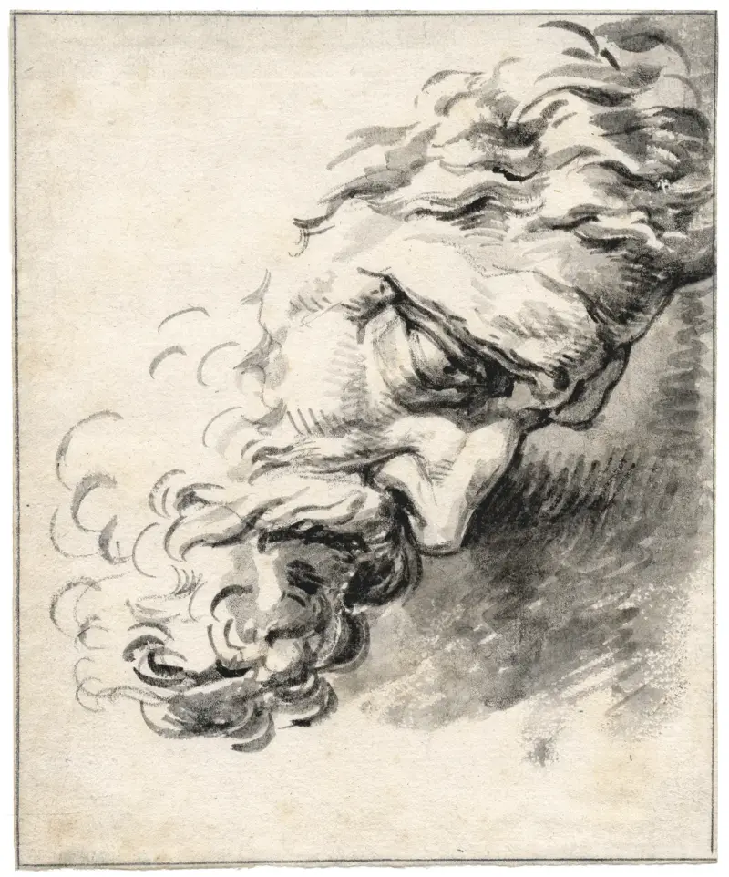 Huvudet av Hercules Farnese, sett i profil av David Humbert de Superville