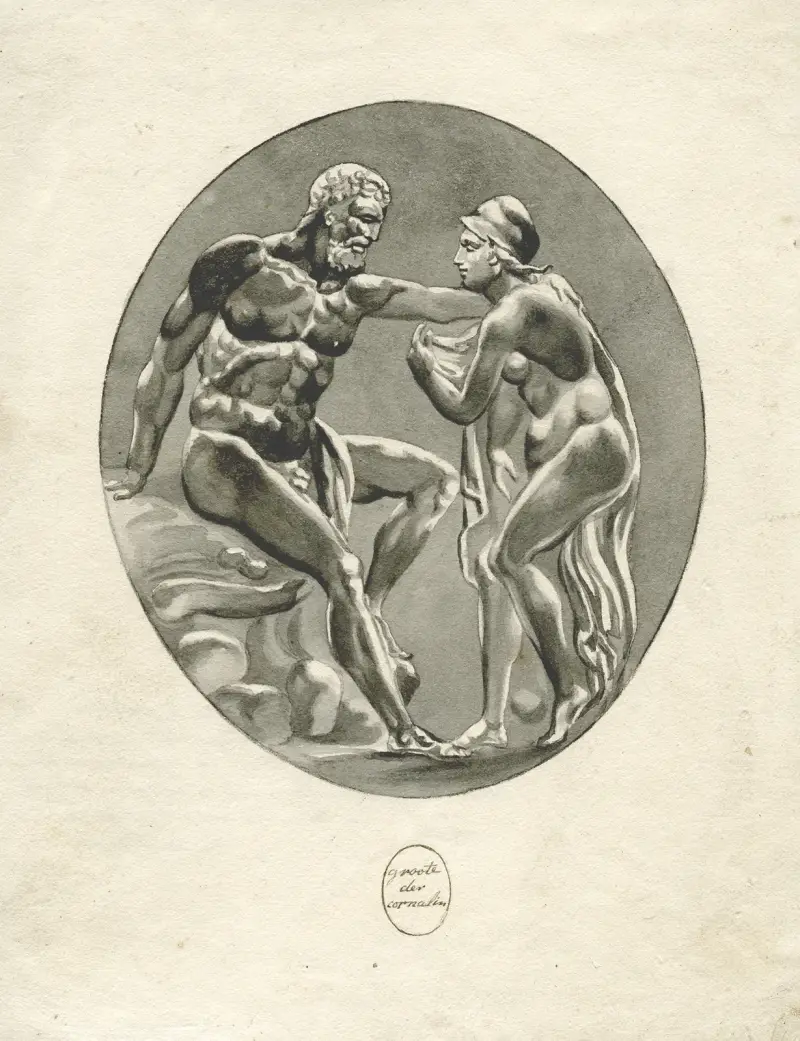 Hercules och Omfale av David Humbert de Superville