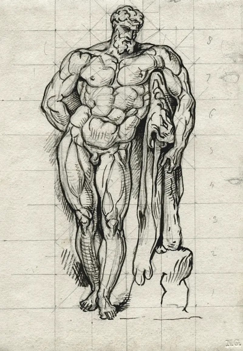Hercules Farnese av David Humbert de Superville