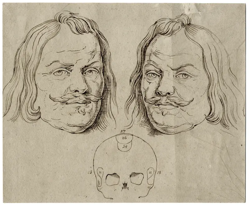 Kopie nach Michiel de Ruyter: Bild, Spiegelbild und Totenkopf von David Humbert de Superville