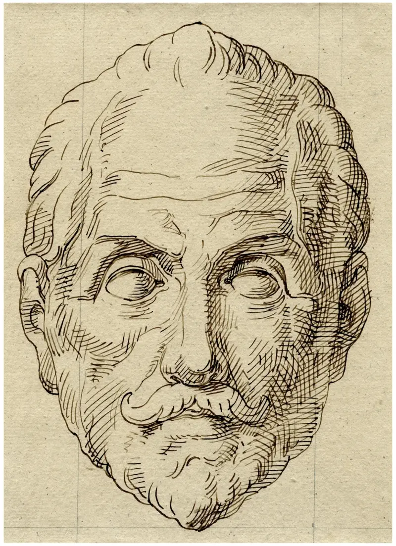Kopia av Willem I av Oranien, en face: skulptur av David Humbert de Superville