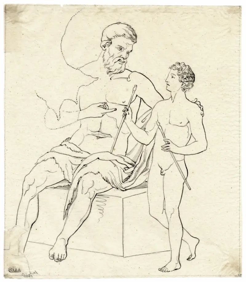 Marsyas och Olympos av David Humbert de Superville