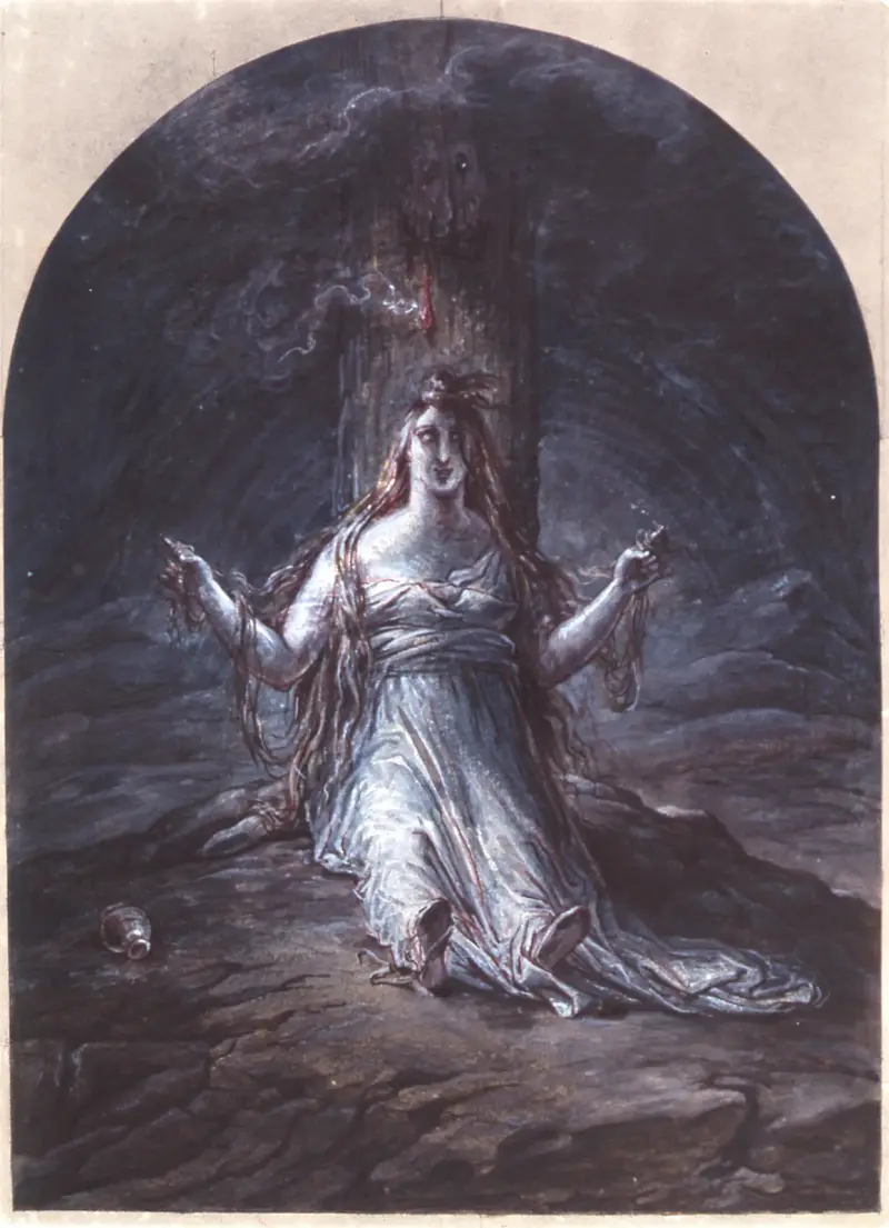 Maria Magdalena am Fuß des Kreuzes von David Humbert de Superville
