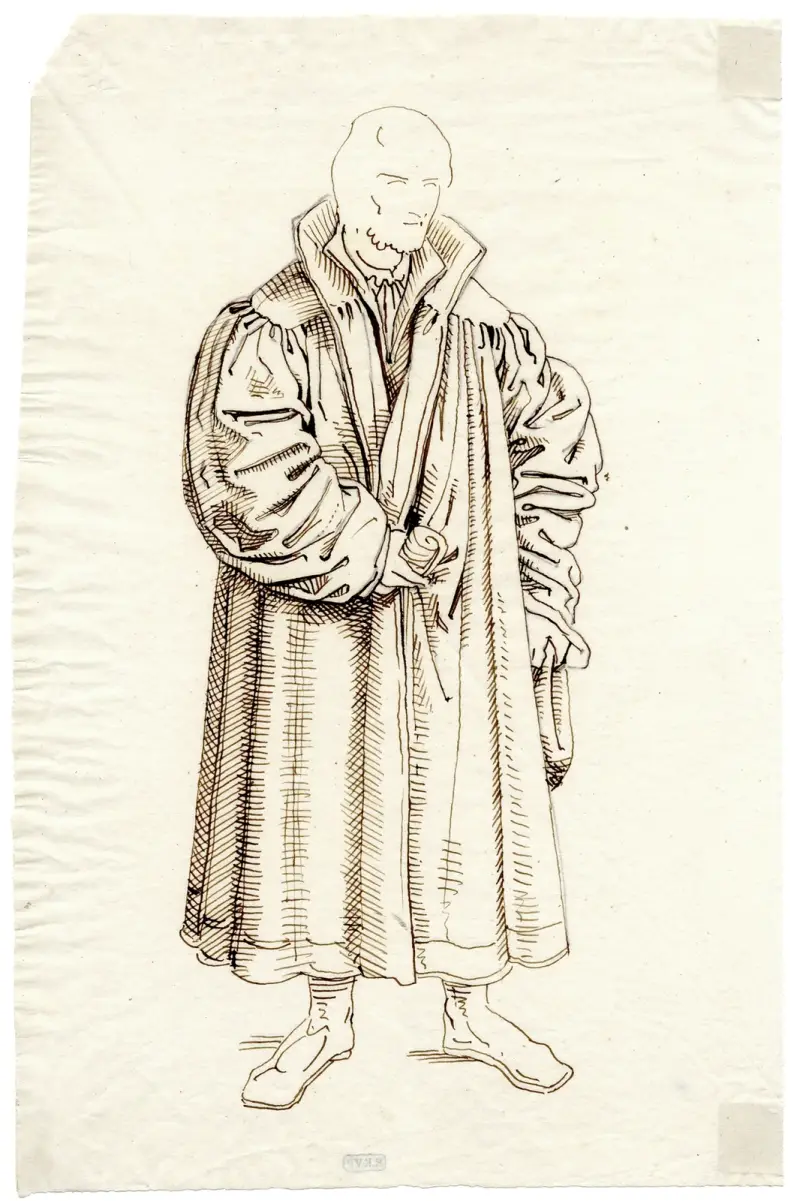 Portrait of the theologian Philippus Melanchthon av David Humbert de Superville