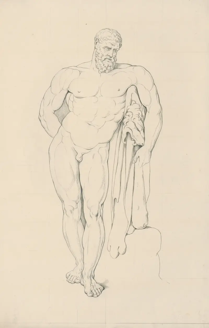 The Hercules Farnese av David Humbert de Superville