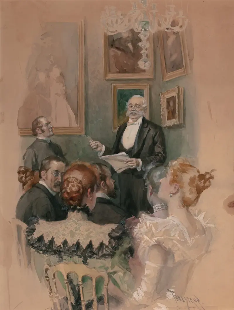 Gentleman přednášející projev, Thure de Thulstrup