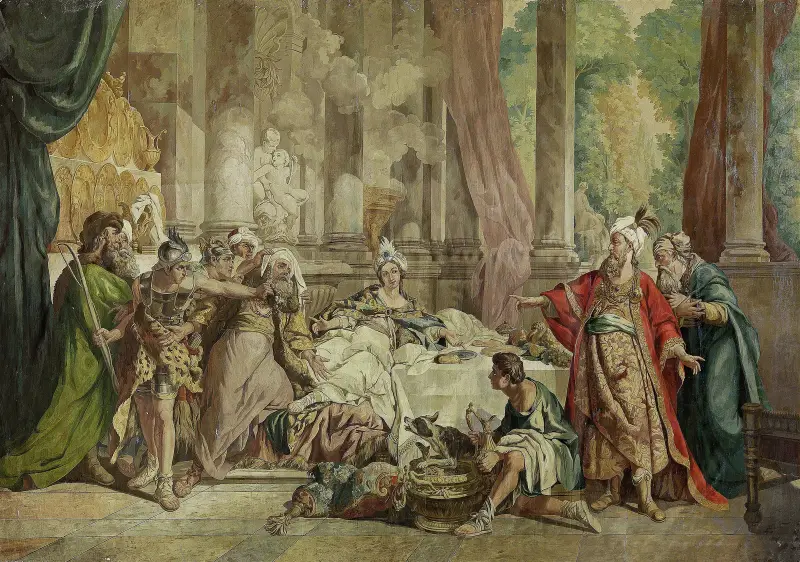 Condemnation Of Hamans (From The Book Of Ester) av Jean-François de Troy