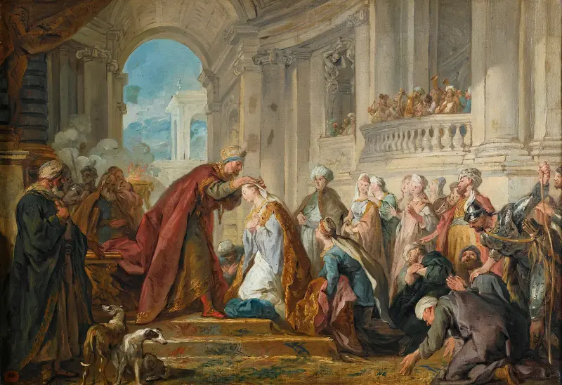Esters kröning av Jean-François de Troy
