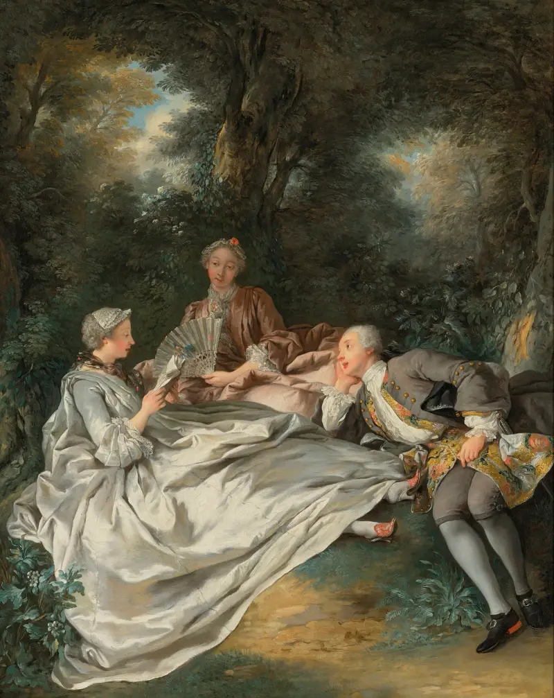 The Reading Party av Jean-François de Troy